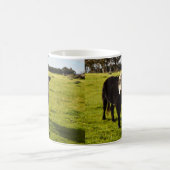 Mug Vache Noire À Visage Blanc Et Mohawk, (Centre)