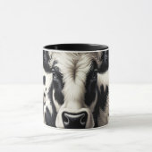 Mug Vache noire et blanche Cowhide Fur Fur Look (Centre)