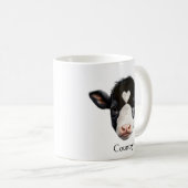 Mug Vache noire et blanche de campagne (Devant droit)