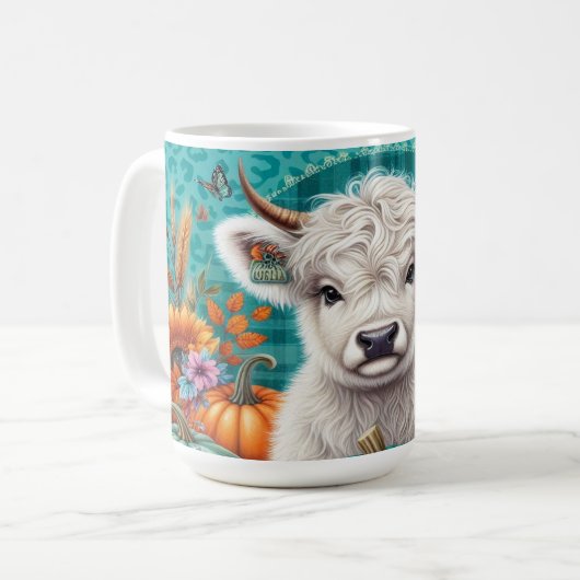 Mug Vache parmi les Citrouilles et tournesols (Devant gauche)