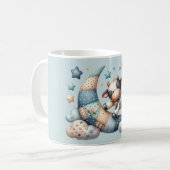 Mug Vache patchwork mignonne sur la lune avec des étoi (Devant gauche)