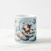 Mug Vache patchwork mignonne sur la lune avec des étoi (Centre)