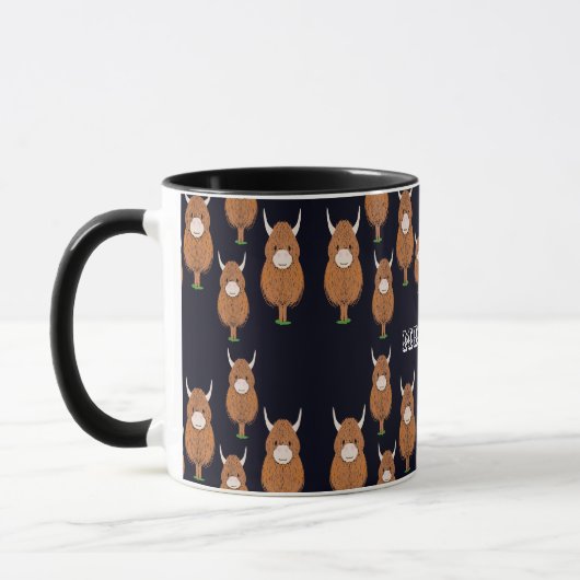 Mug Vache personnalisée avec cornes (Gauche)