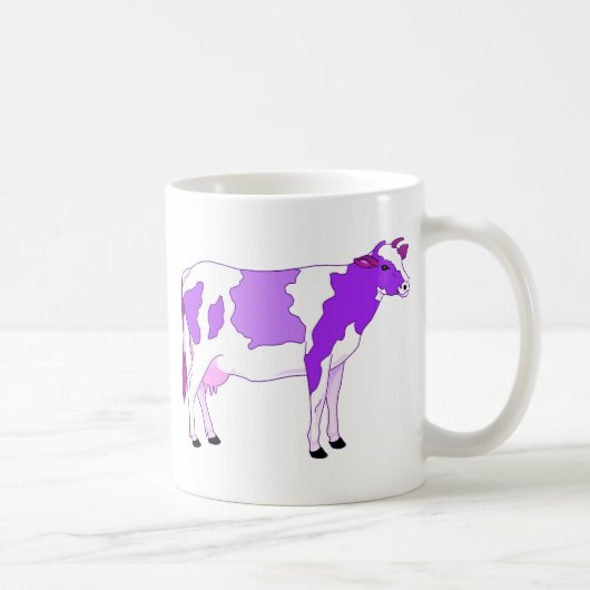 Mug Vache pourpre en pastel (Droite)
