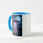 Mug Vache rencontre des aliens. (Devant gauche)