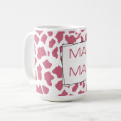 Mug Vache rose imprimée “MAMA” (Devant gauche)