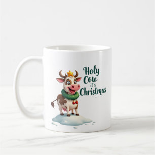Mug Vache sacrée c'est Noël T-Shirt Vache de Noël (3)