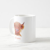 Mug vache velue écossaise personnalisée (Devant gauche)