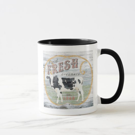 Mug Vache vintage de crème fraîche (Droite)