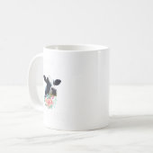 Mug Vache Whisperer Cute Cow Floral Flower Farm G (Devant gauche)