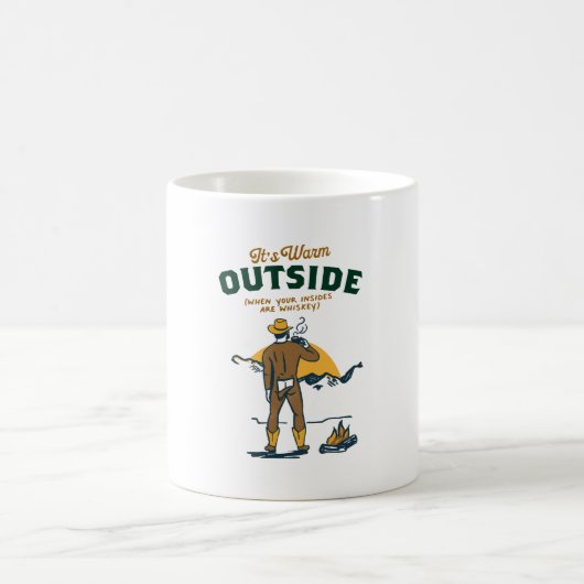 Mug Vacher Drôle Buvant du Whisky (Centre)