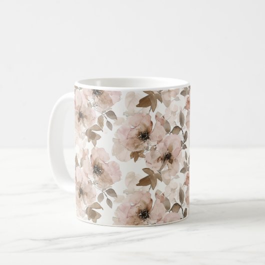 Mug Vachère Fleurie Rose Marron Sud-Ouest (Devant gauche)