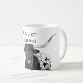Mug vaches à landes noires et blanches ajoutez votre p (Devant droit)