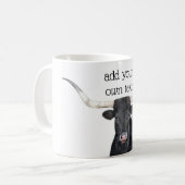 Mug vaches à landes noires et blanches ajoutez votre p (Devant gauche)