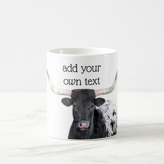 Mug vaches à landes noires et blanches ajoutez votre p (Centre)