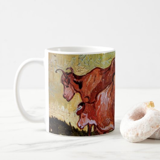 Mug Vaches (après Jordaens) par Vincent van Gogh (Avec donut)
