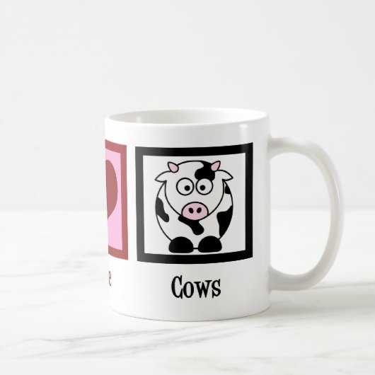 Mug Vaches d'amour pour la paix (Droite)