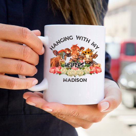 Mug Vaches De Ferme Drôle Qui Pagayent Avec Mon Nom De