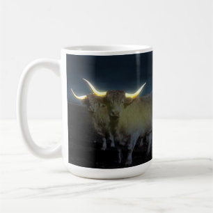 Mug Vaches des Highlands Brillantes Dans La Nuit, Tass