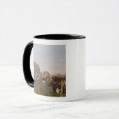 Mug Vaches laitières Holstein à l'extérieur d'une gran (Devant gauche)