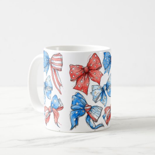 Mug Vaches rouges, blanches et bleues (Devant gauche)