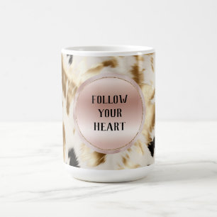 Mug Vachette blanche à crème noire de l'Ouest