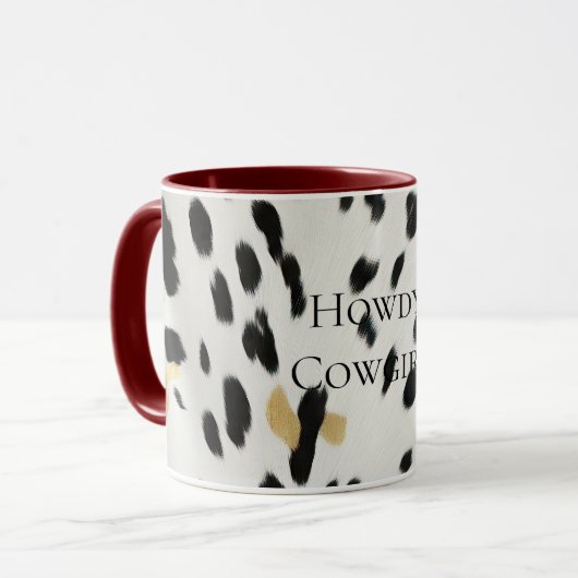 Mug Vachette blanche noire (Devant gauche)