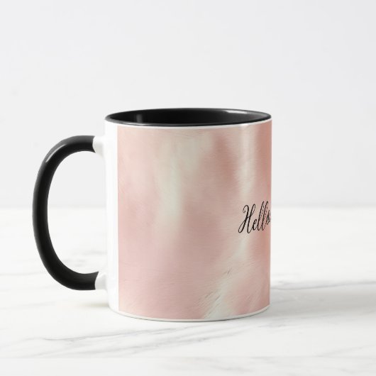 Mug Vachette blanche rose du sud-ouest (Gauche)