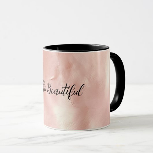 Mug Vachette blanche rose du sud-ouest (Devant droit)