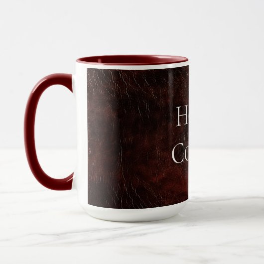 Mug Vachette en cuir Brown Faux Sud-Ouest (Gauche)