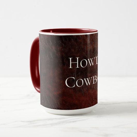 Mug Vachette en cuir Brown Faux Sud-Ouest (Devant gauche)