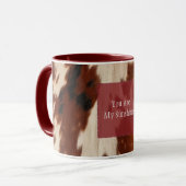 Mug Vachette noire Brown blanche occidentale (Devant gauche)