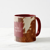Mug Vachette noire Brown blanche occidentale (Devant droit)