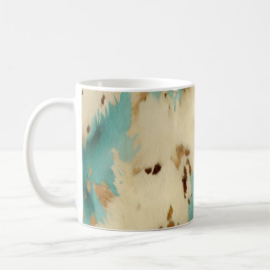 Mug Vachure d'or blanc turquoise (Gauche)