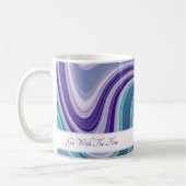 Mug Vague Abstraite bleue violette (Gauche)