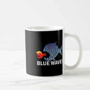 Mug Vague Bleue 2024 Drôle Gros Poisson Mange Petit Po