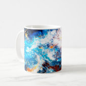Mug Vague bleue de la mer. Des éclaboussures artistiqu (Devant gauche)