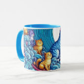 Mug Vague bleue des femmes de chat pour Kamala Harris  (Devant gauche)