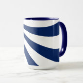 Mug Vague bleue et blanche (Devant droit)