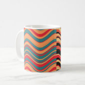 Mug Vague colorée Art Retro Abstraite (Devant gauche)