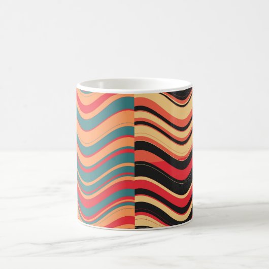 Mug Vague colorée Art Retro Abstraite (Centre)
