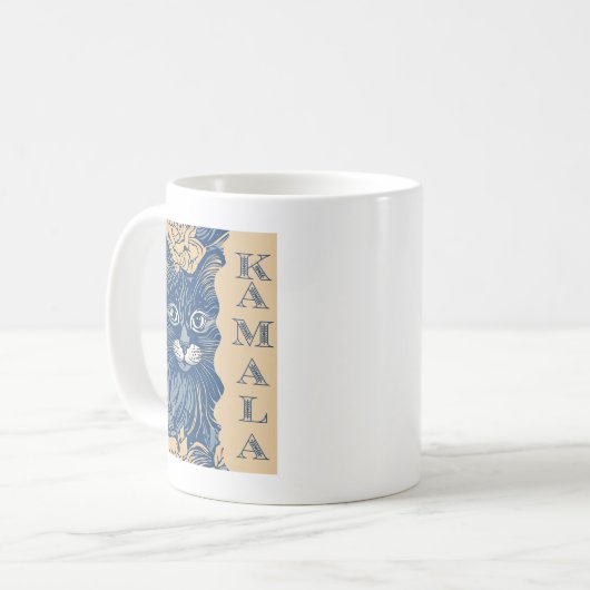 Mug Vague de chats bleus pour Kamala (Devant gauche)