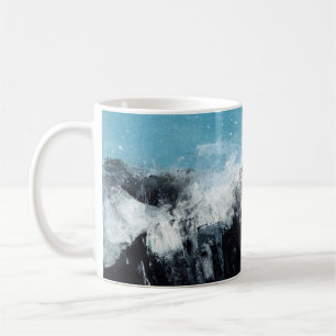 Mug vague de mer. Illustration peinte à la main