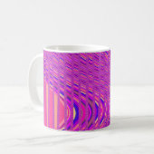 Mug Vague de stripes de pâte à café, rose-violet (Devant gauche)