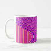 Mug Vague de stripes de pâte à café, rose-violet (Gauche)