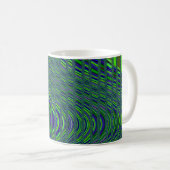 Mug Vague de tranches de café Mug, bleu-vert (Devant droit)