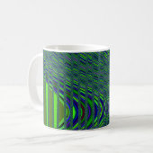 Mug Vague de tranches de café Mug, bleu-vert (Devant gauche)