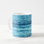 Mug Vague d'eau bleue abstraite fond abstrait, aqua, (Devant gauche)