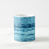 Mug Vague d'eau bleue abstraite fond abstrait, aqua, (Centre)