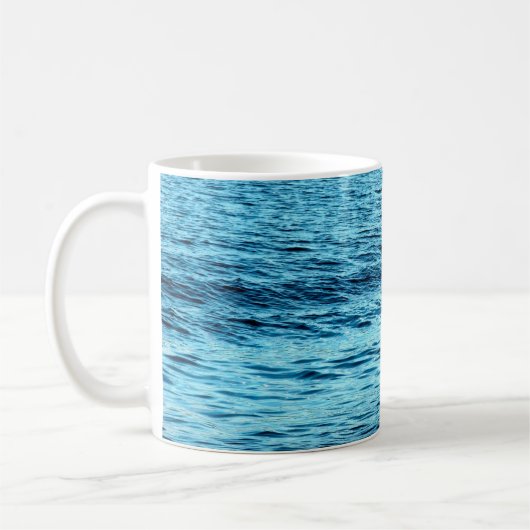 Mug Vague d'eau bleue abstraite fond abstrait, aqua, (Gauche)